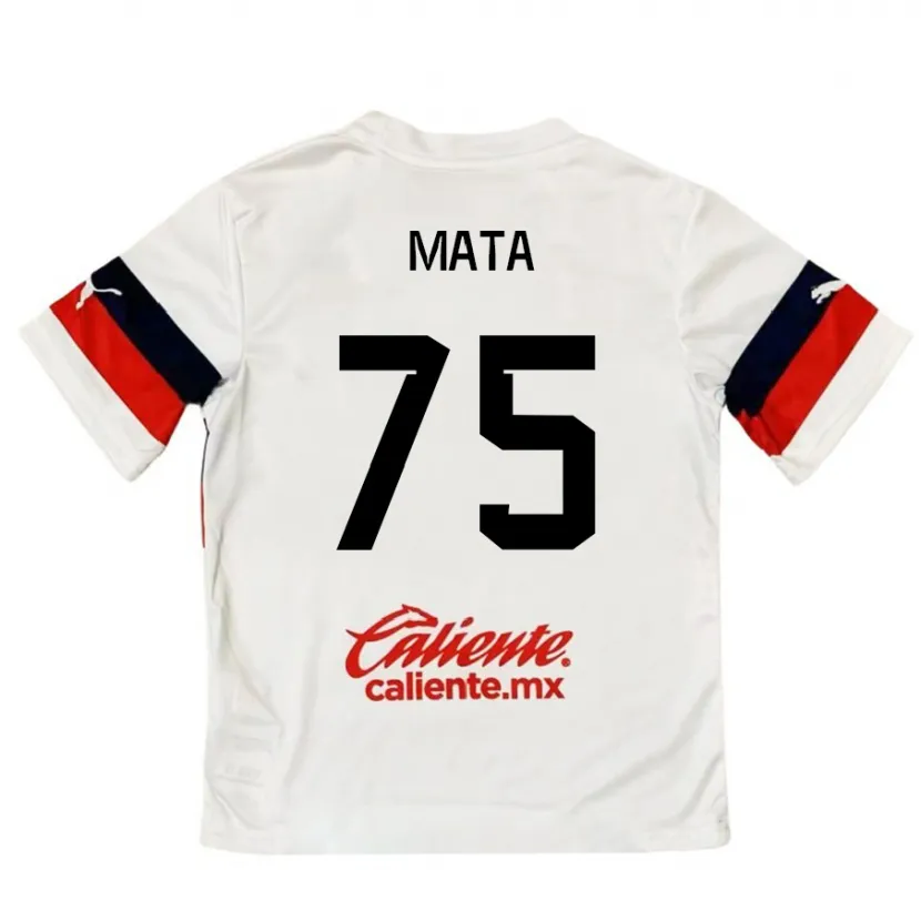 Danxen Kinderen Hugo Mata #75 Wit Rood Uitshirt Uittenue 2024/25 T-Shirt