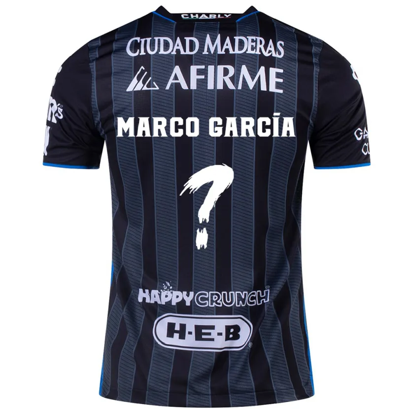 Danxen Kinderen Marco García #0 Wit Zwart Uitshirt Uittenue 2024/25 T-Shirt