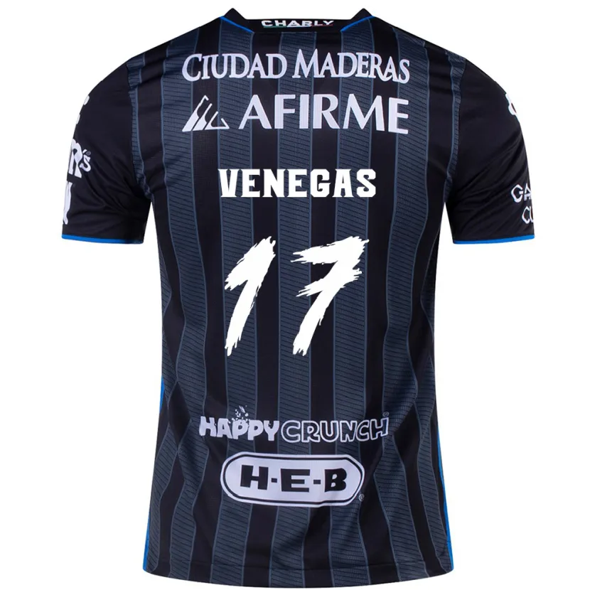 Danxen Kinderen Francisco Venegas #17 Wit Zwart Uitshirt Uittenue 2024/25 T-Shirt