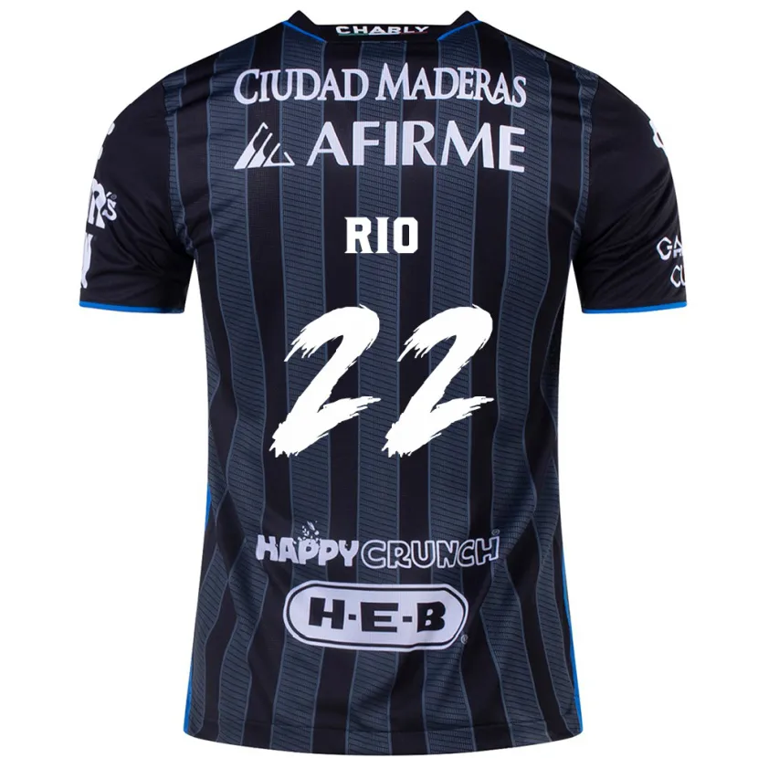 Danxen Kinderen Martín Rio #22 Wit Zwart Uitshirt Uittenue 2024/25 T-Shirt