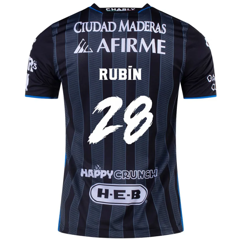 Danxen Kinderen Rubio Rubín #28 Wit Zwart Uitshirt Uittenue 2024/25 T-Shirt