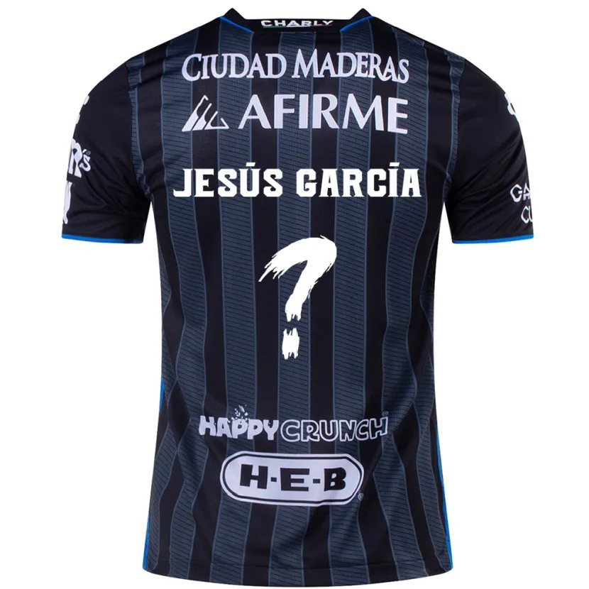 Danxen Kinderen Jesús García #0 Wit Zwart Uitshirt Uittenue 2024/25 T-Shirt