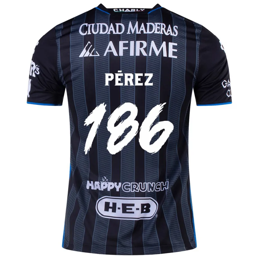 Danxen Kinderen José Pérez #186 Wit Zwart Uitshirt Uittenue 2024/25 T-Shirt