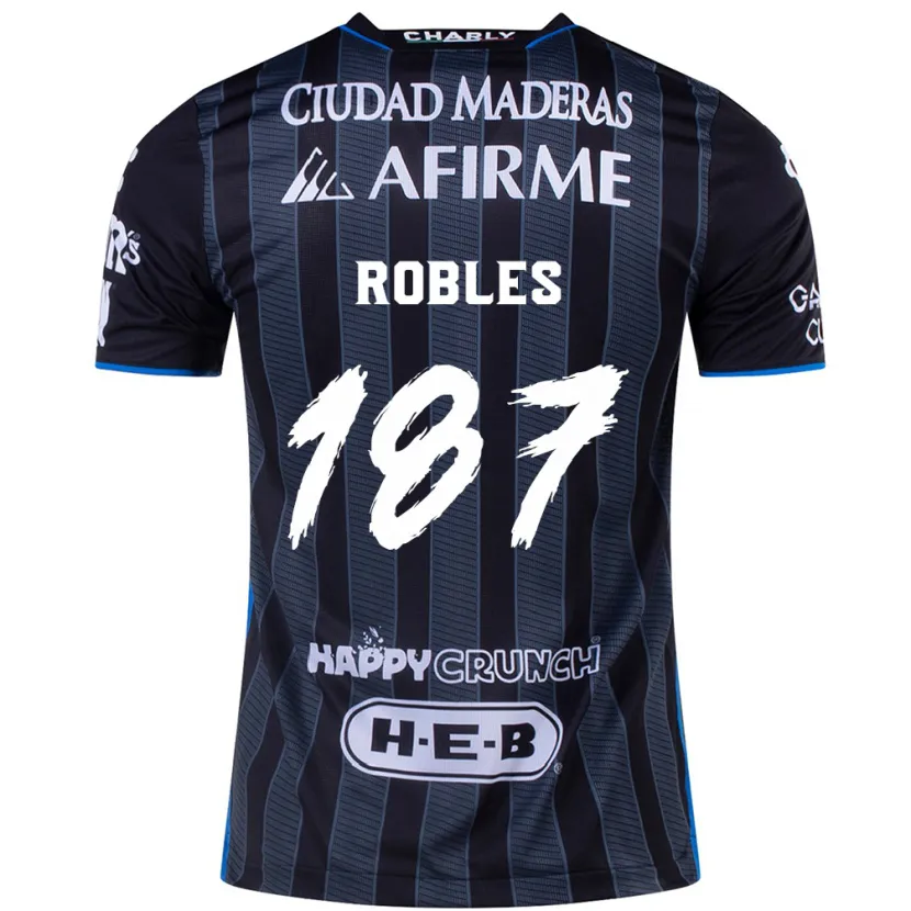 Danxen Kinderen Juan Robles #187 Wit Zwart Uitshirt Uittenue 2024/25 T-Shirt