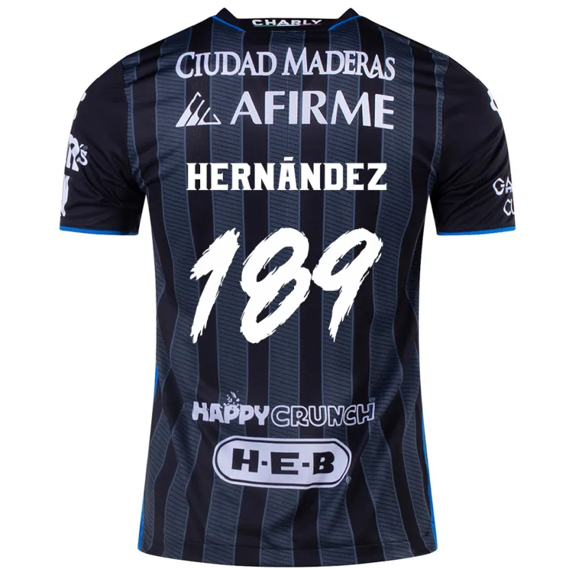 Danxen Kinderen Sebastián Hernández #189 Wit Zwart Uitshirt Uittenue 2024/25 T-Shirt