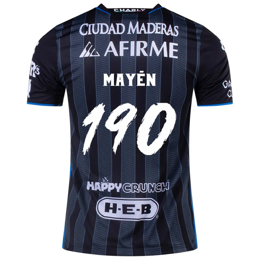 Danxen Kinderen Eduardo Mayén #190 Wit Zwart Uitshirt Uittenue 2024/25 T-Shirt