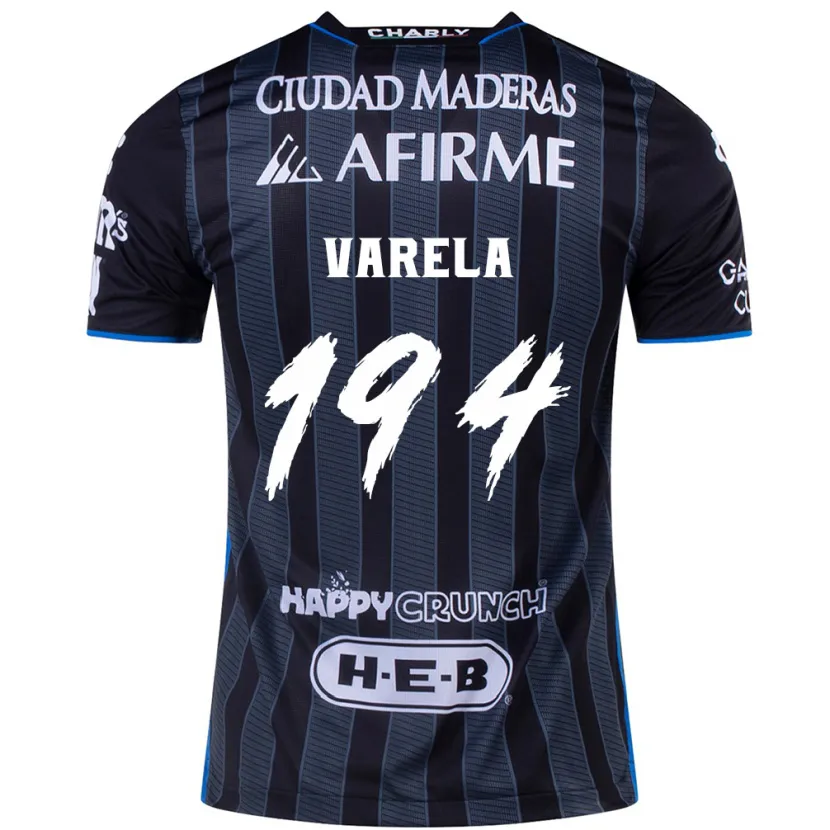 Danxen Kinderen José Varela #194 Wit Zwart Uitshirt Uittenue 2024/25 T-Shirt