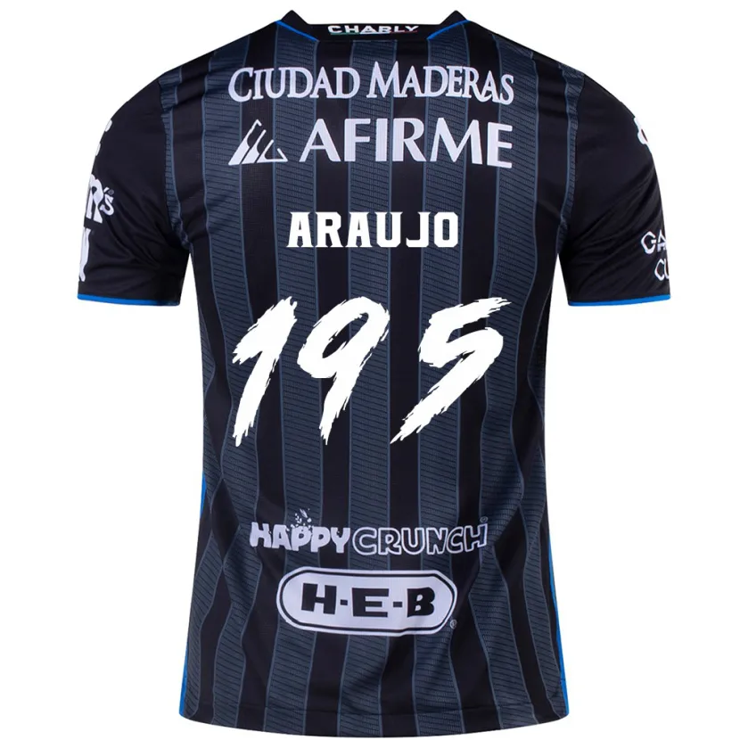 Danxen Kinderen Diego Araujo #195 Wit Zwart Uitshirt Uittenue 2024/25 T-Shirt