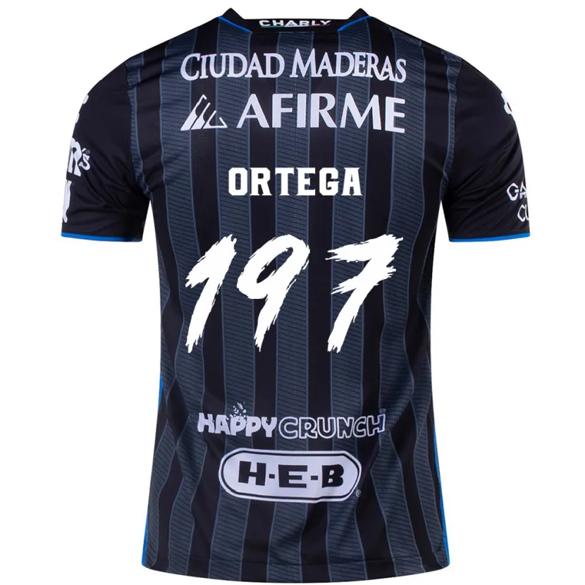 Danxen Kinderen Javier Ortega #197 Wit Zwart Uitshirt Uittenue 2024/25 T-Shirt