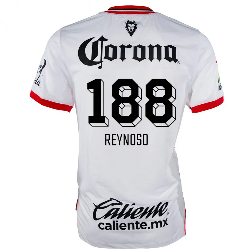 Danxen Kinderen Daniel Reynoso #188 Wit Rood Uitshirt Uittenue 2024/25 T-Shirt