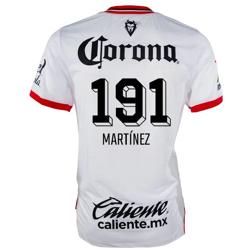 Danxen Kinderen Kevin Martínez #191 Wit Rood Uitshirt Uittenue 2024/25 T-Shirt