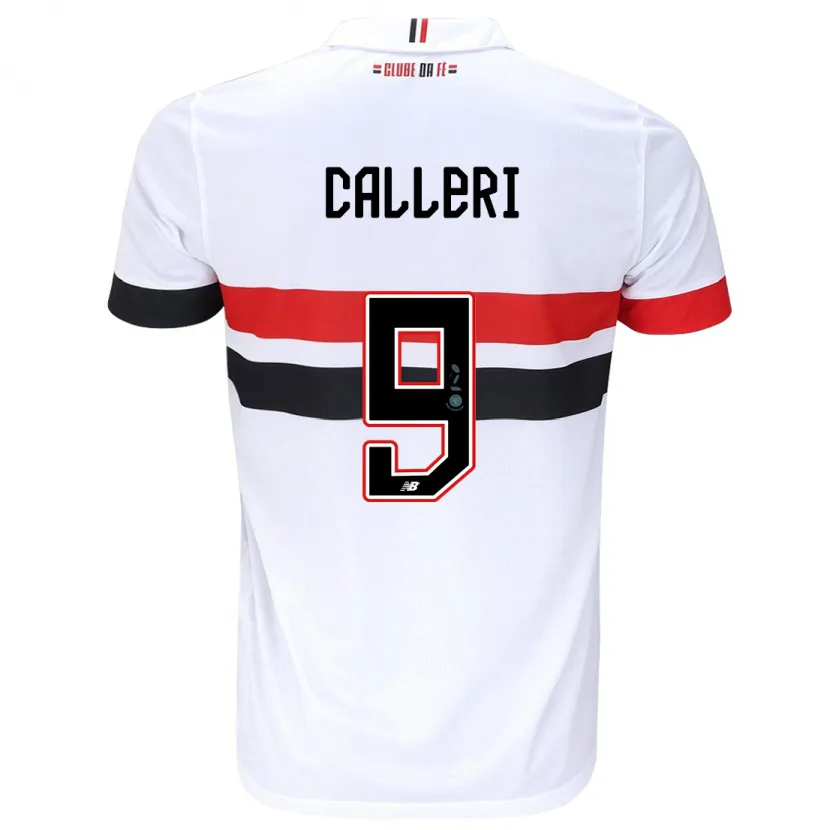 Danxen Heren Jonathan Calleri #9 Wit Rood Zwart Thuisshirt Thuistenue 2024/25 T-Shirt