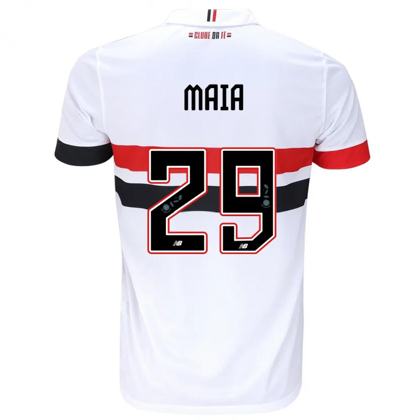 Danxen Heren Pablo Maia #29 Wit Rood Zwart Thuisshirt Thuistenue 2024/25 T-Shirt