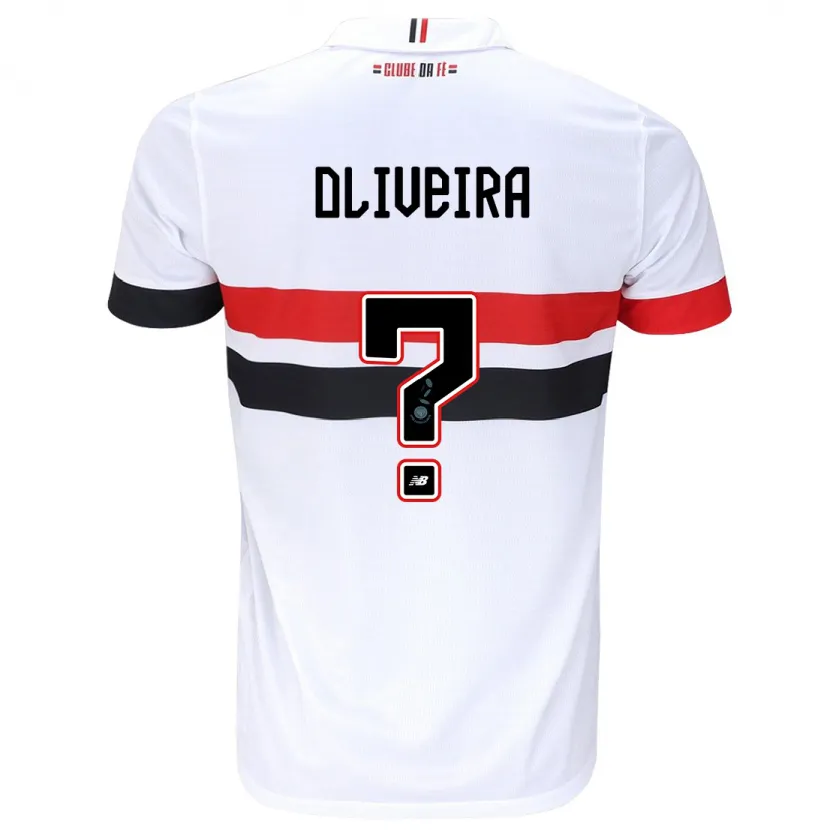 Danxen Heren Felipe Oliveira #0 Wit Rood Zwart Thuisshirt Thuistenue 2024/25 T-Shirt