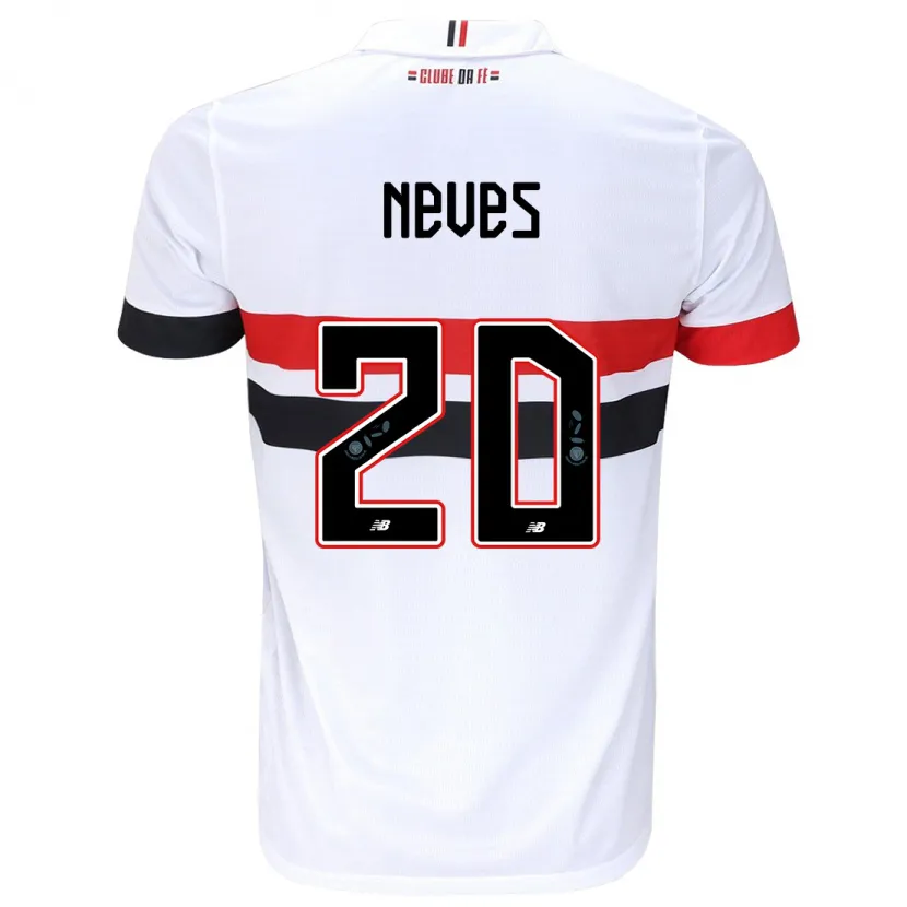 Danxen Heren Gabriel Neves #20 Wit Rood Zwart Thuisshirt Thuistenue 2024/25 T-Shirt