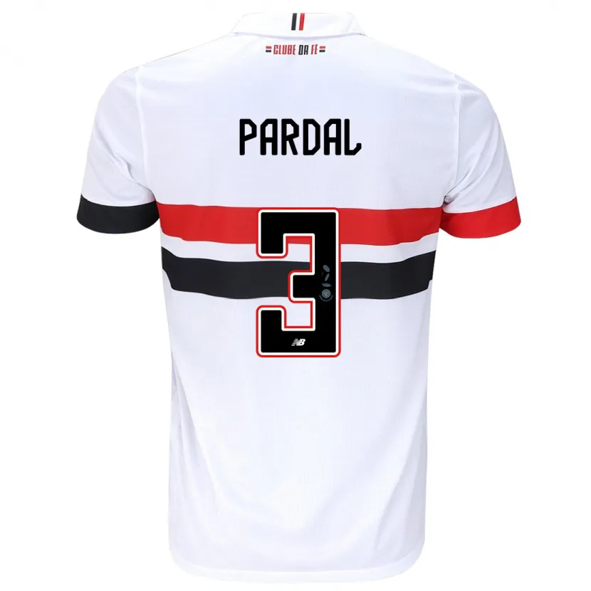 Danxen Heren Pardal #3 Wit Rood Zwart Thuisshirt Thuistenue 2024/25 T-Shirt