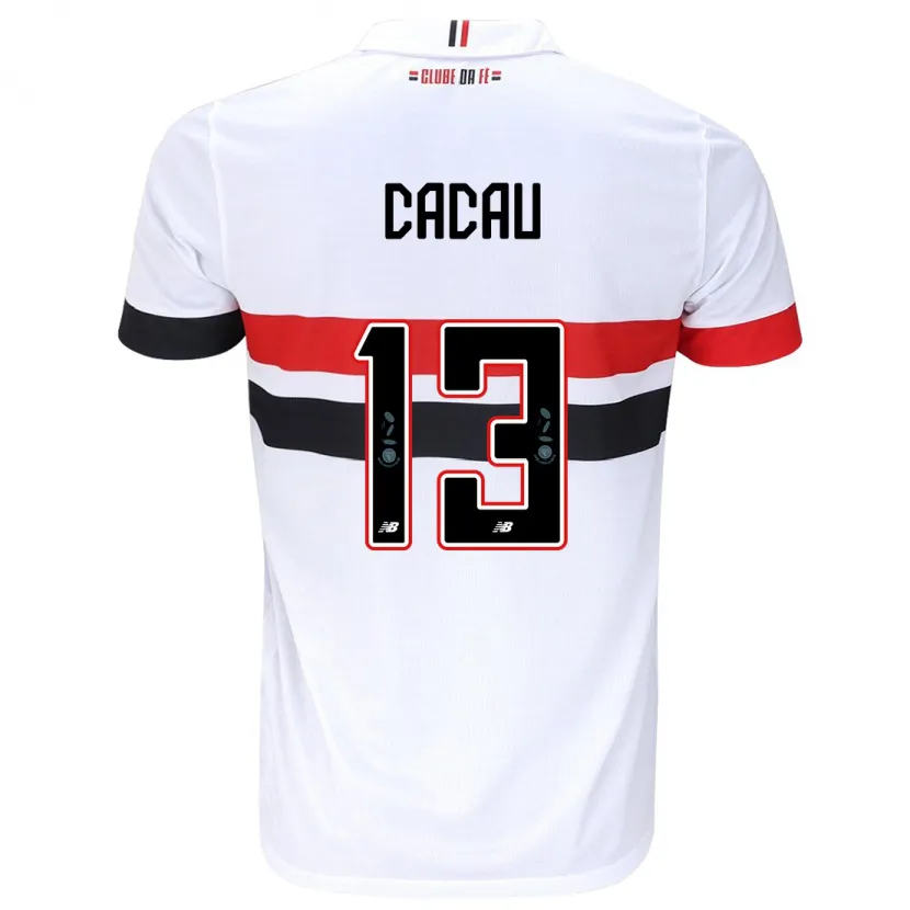 Danxen Heren Cacau #13 Wit Rood Zwart Thuisshirt Thuistenue 2024/25 T-Shirt