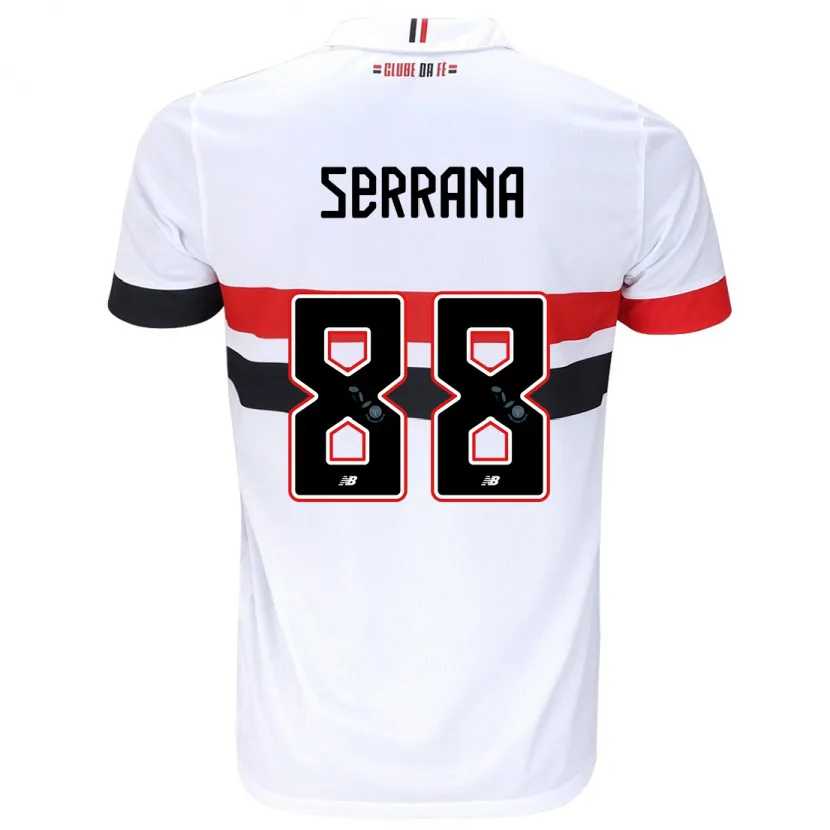 Danxen Heren Serrana #88 Wit Rood Zwart Thuisshirt Thuistenue 2024/25 T-Shirt