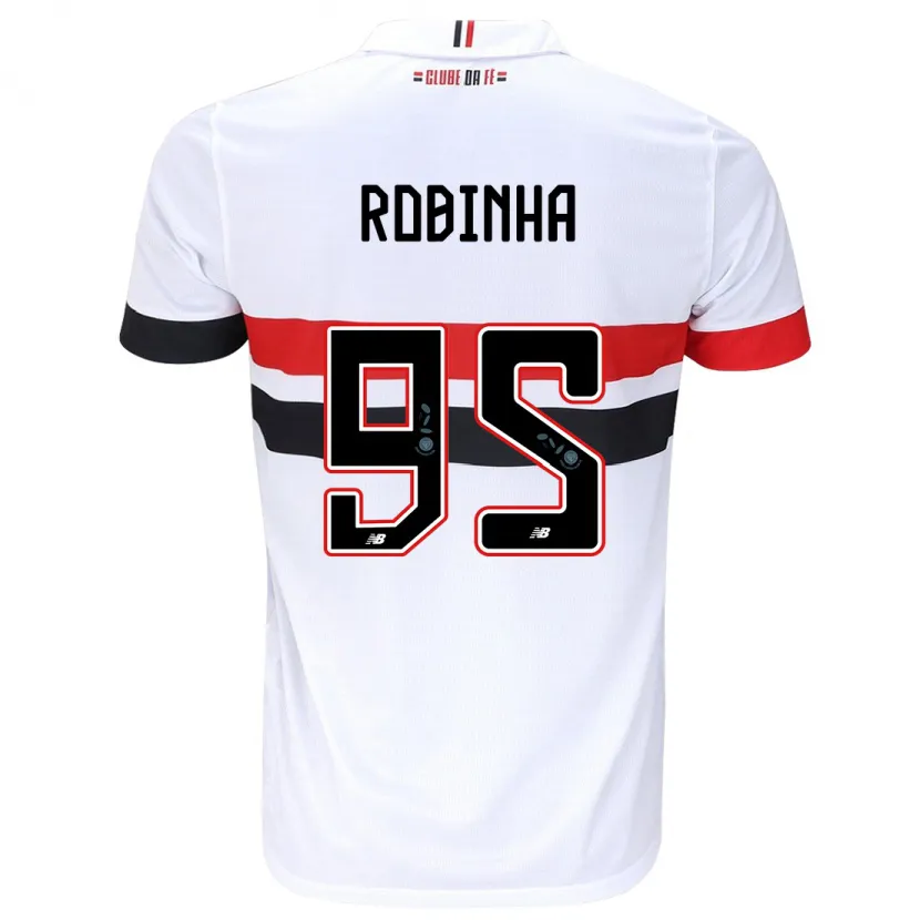 Danxen Heren Robinha #95 Wit Rood Zwart Thuisshirt Thuistenue 2024/25 T-Shirt