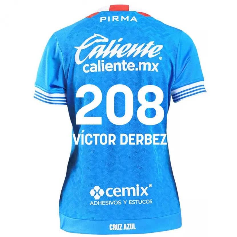 Danxen Heren Louis Víctor Derbez #208 Hemelsblauw Thuisshirt Thuistenue 2024/25 T-Shirt