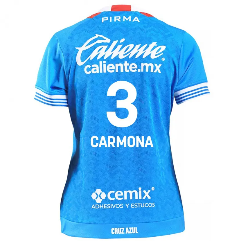 Danxen Heren Edith Carmona #3 Hemelsblauw Thuisshirt Thuistenue 2024/25 T-Shirt