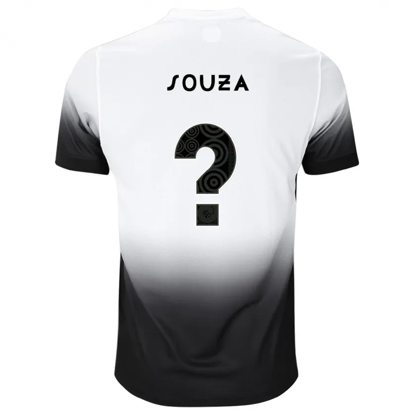 Danxen Heren Hugo Souza #0 Wit Zwart Thuisshirt Thuistenue 2024/25 T-Shirt