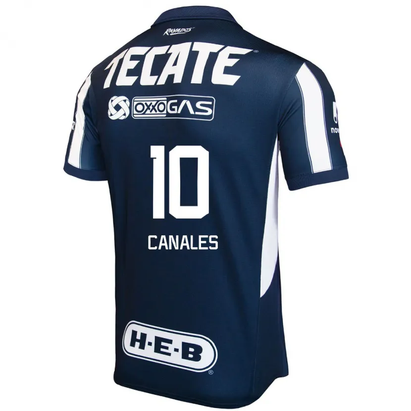 Danxen Heren Sergio Canales #10 Blauw Rood Wit Thuisshirt Thuistenue 2024/25 T-Shirt