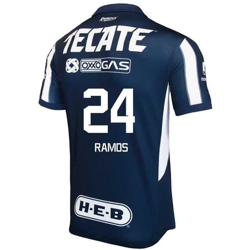 Danxen Heren César Ramos #24 Blauw Rood Wit Thuisshirt Thuistenue 2024/25 T-Shirt