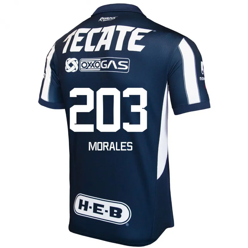 Danxen Heren Alejandro Morales #203 Blauw Rood Wit Thuisshirt Thuistenue 2024/25 T-Shirt