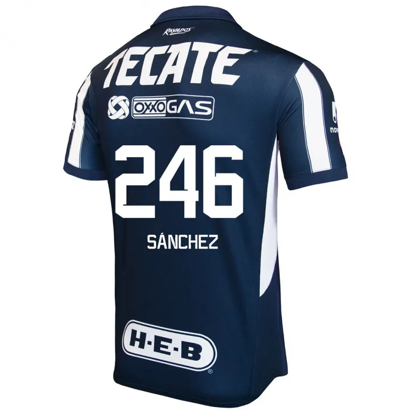 Danxen Heren Diego Sánchez #246 Blauw Rood Wit Thuisshirt Thuistenue 2024/25 T-Shirt