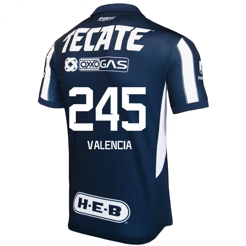 Danxen Heren Cristian Valencia #245 Blauw Rood Wit Thuisshirt Thuistenue 2024/25 T-Shirt