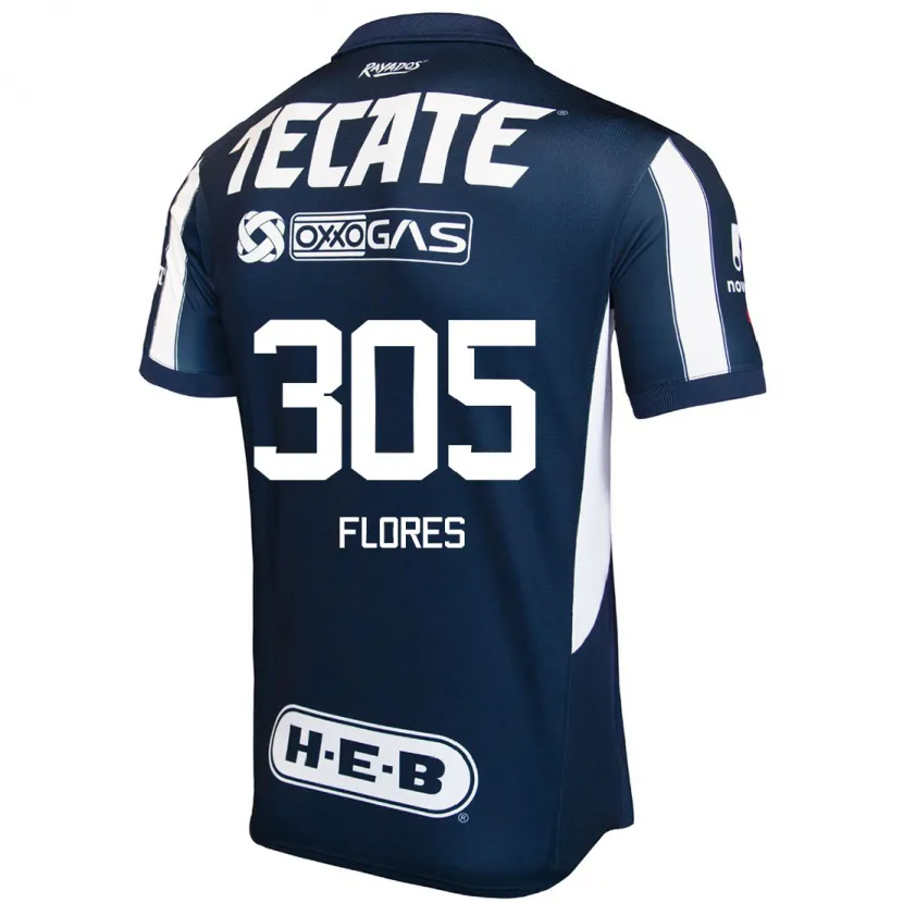 Danxen Heren Santiago Flores #305 Blauw Rood Wit Thuisshirt Thuistenue 2024/25 T-Shirt