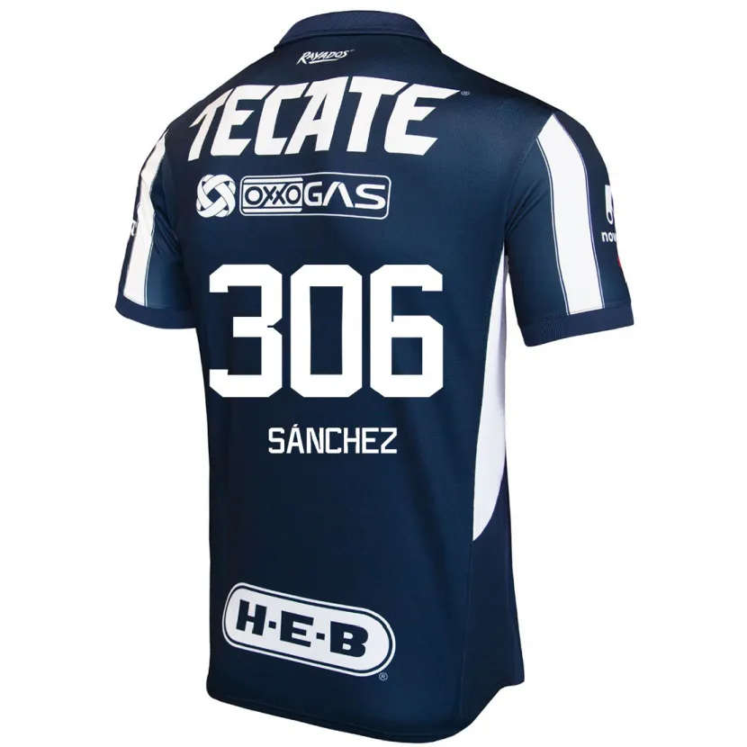 Danxen Heren Jorge Sánchez #306 Blauw Rood Wit Thuisshirt Thuistenue 2024/25 T-Shirt