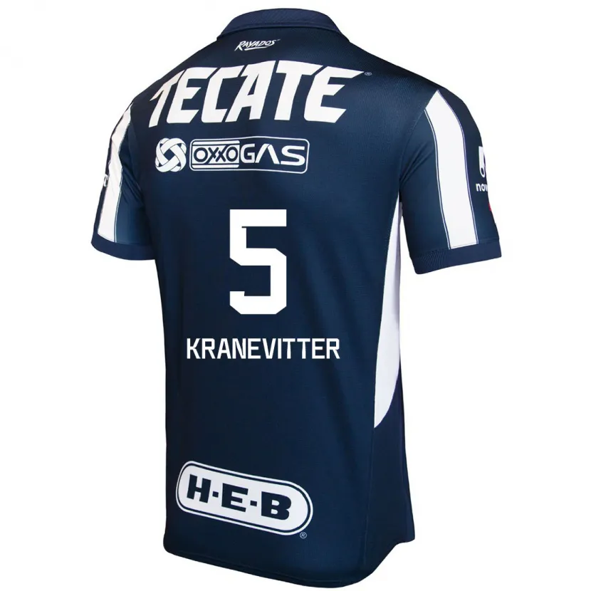 Danxen Heren Matias Kranevitter #5 Blauw Rood Wit Thuisshirt Thuistenue 2024/25 T-Shirt