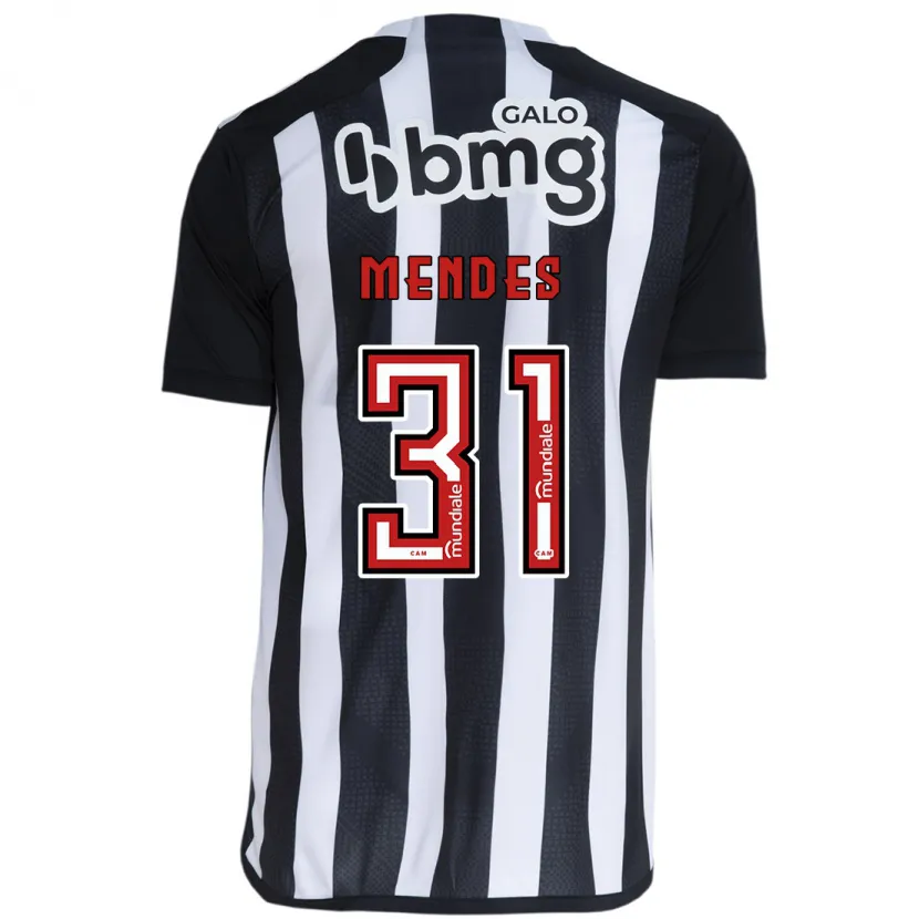 Danxen Heren Matheus Mendes #31 Wit Zwart Thuisshirt Thuistenue 2024/25 T-Shirt