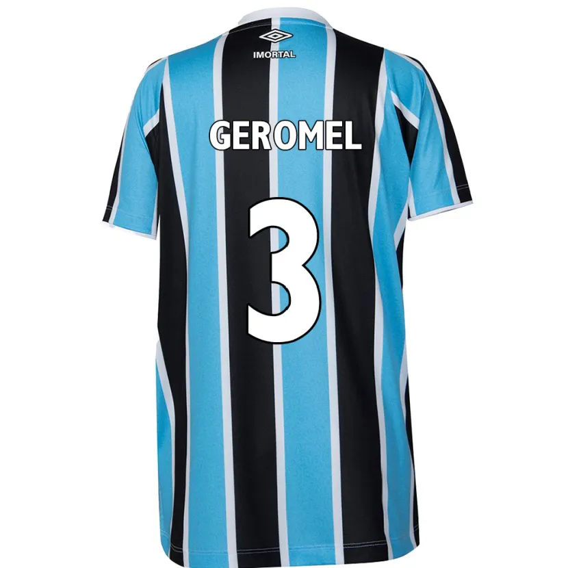 Danxen Heren Pedro Geromel #3 Blauw Zwart Wit Thuisshirt Thuistenue 2024/25 T-Shirt