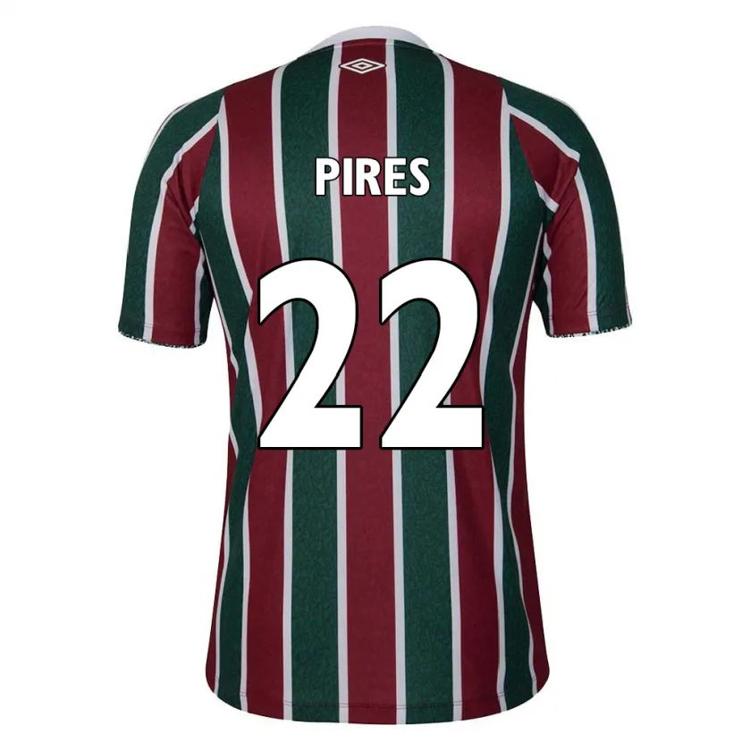 Danxen Heren Gabriel Pires #22 Groen Kastanjebruin Wit Thuisshirt Thuistenue 2024/25 T-Shirt