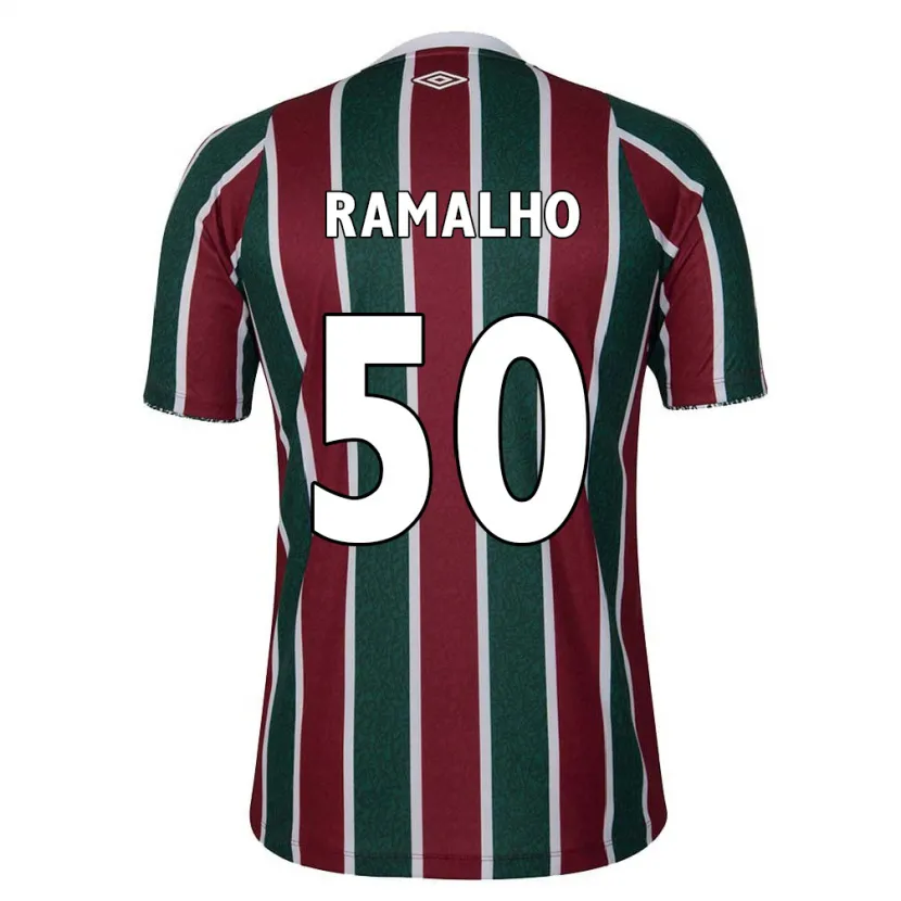 Danxen Heren Gustavo Ramalho #50 Groen Kastanjebruin Wit Thuisshirt Thuistenue 2024/25 T-Shirt