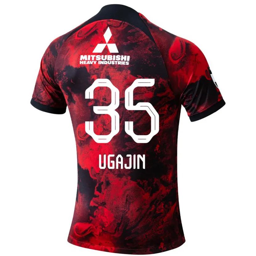 Danxen Heren Tomoya Ugajin #35 Rood Zwart Thuisshirt Thuistenue 2024/25 T-Shirt