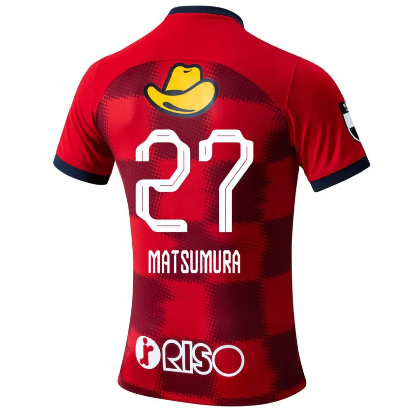 Danxen Heren Yuta Matsumura #27 Rood Blauw Wit Thuisshirt Thuistenue 2024/25 T-Shirt