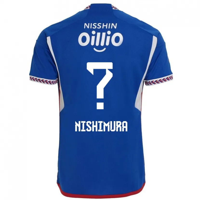 Danxen Heren Takuma Nishimura #0 Blauw Wit Rood Thuisshirt Thuistenue 2024/25 T-Shirt