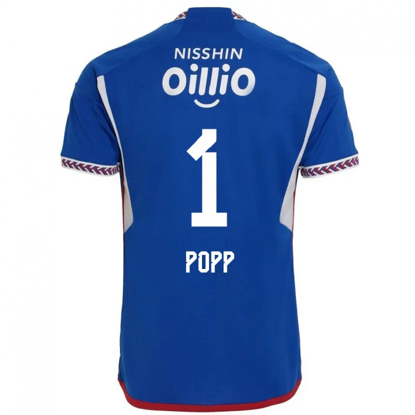 Danxen Heren William Popp #1 Blauw Wit Rood Thuisshirt Thuistenue 2024/25 T-Shirt