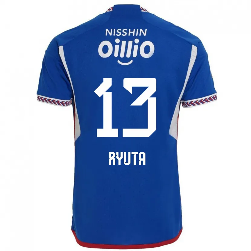 Danxen Heren Ryuta Koike #13 Blauw Wit Rood Thuisshirt Thuistenue 2024/25 T-Shirt