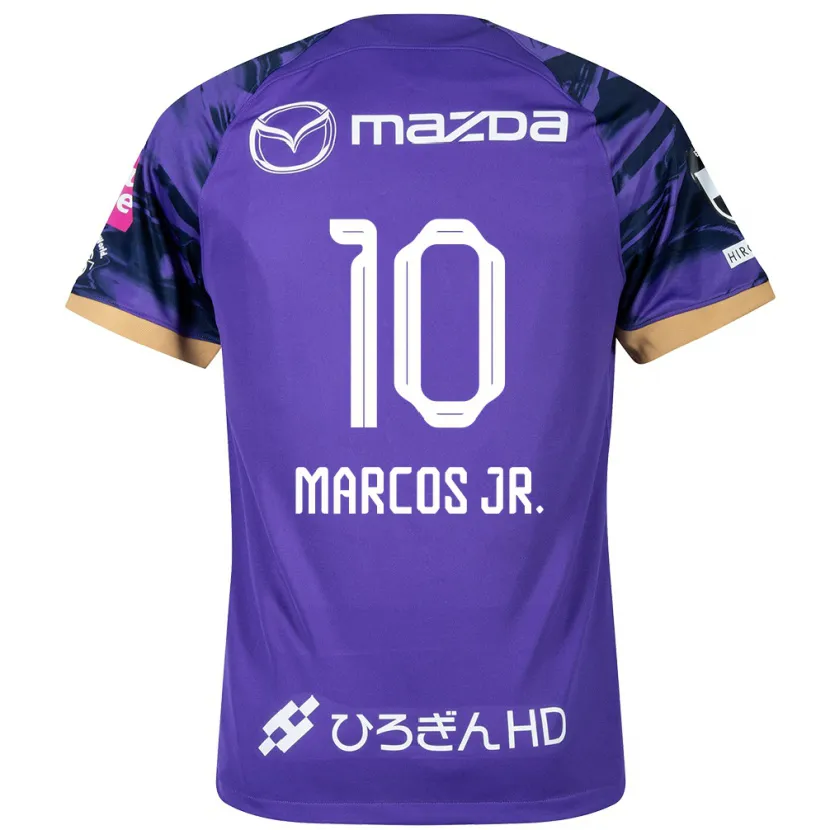 Danxen Heren Marcos Júnior #10 Paars Wit Thuisshirt Thuistenue 2024/25 T-Shirt