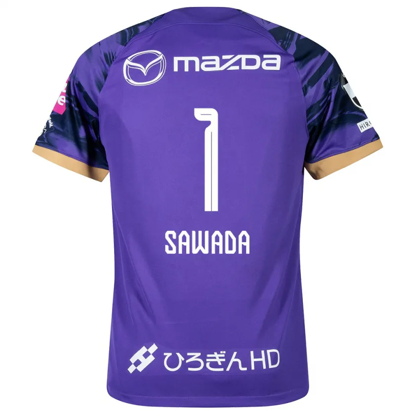 Danxen Heren Shunsuke Sawada #1 Paars Wit Thuisshirt Thuistenue 2024/25 T-Shirt