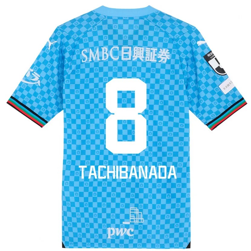 Danxen Heren Kento Tachibanada #8 Azuur Blauw Thuisshirt Thuistenue 2024/25 T-Shirt