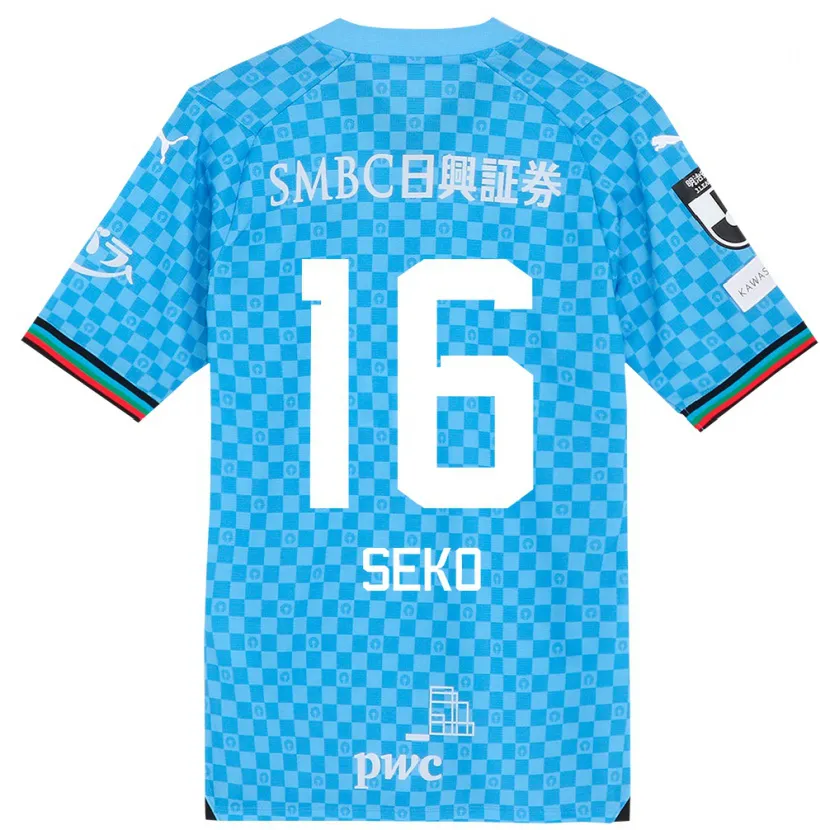 Danxen Heren Tatsuki Seko #16 Azuur Blauw Thuisshirt Thuistenue 2024/25 T-Shirt