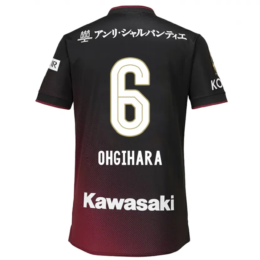 Danxen Heren Takahiro Ogihara #6 Zwart Rood Thuisshirt Thuistenue 2024/25 T-Shirt