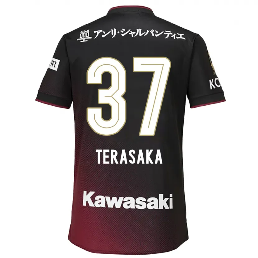 Danxen Heren Shogo Terasaka #37 Zwart Rood Thuisshirt Thuistenue 2024/25 T-Shirt