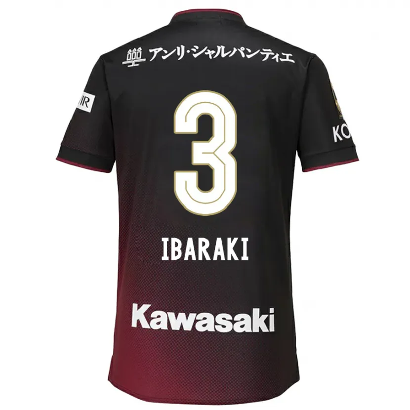 Danxen Heren Riku Ibaraki #3 Zwart Rood Thuisshirt Thuistenue 2024/25 T-Shirt